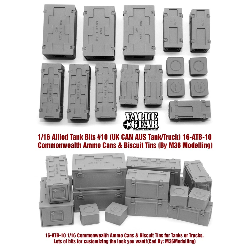 Valuegear 1/16 Scale resin model WW2 Commonwealth Ammo Cans