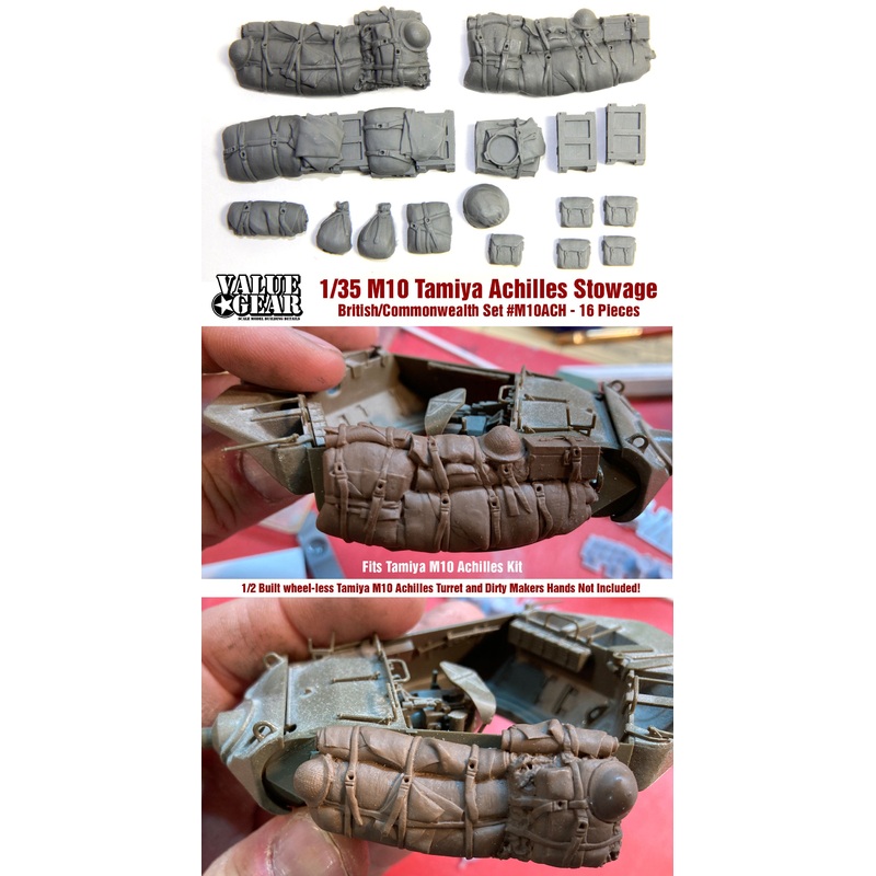 Valuegear 1/35 scale Stowage set Commonwealth M10 Achilles Stowage Set