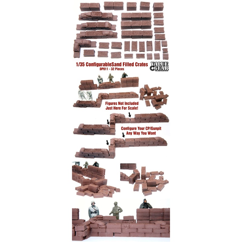 ValueGear Configurable Sand Filled Crates (Stackable) 1/35 (32 Pieces)