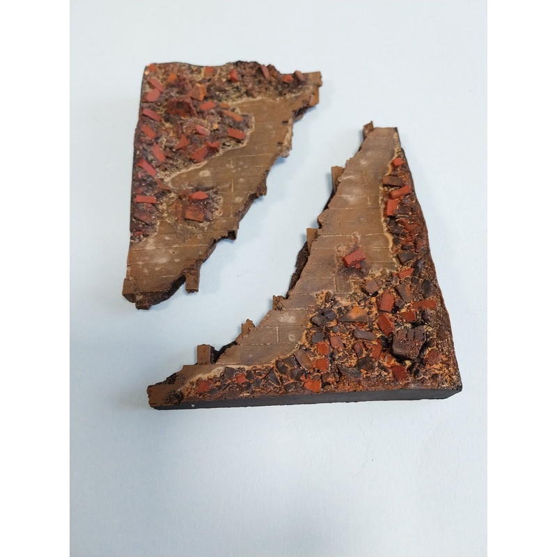 FoG Models 1/35 Scale Ruin building floor sections with Rubble (2 pack)