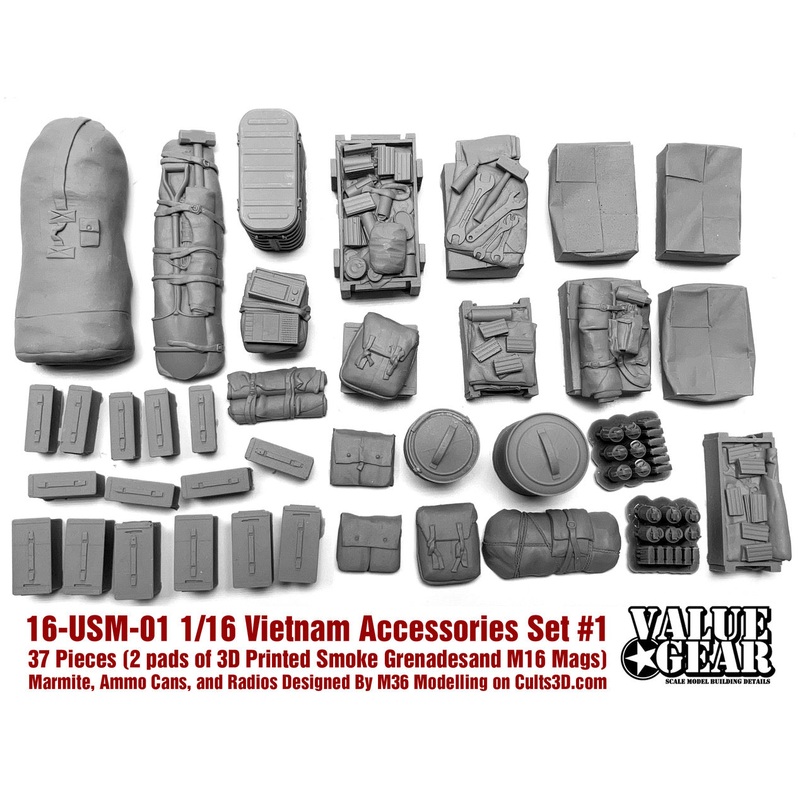 Valuegear 1/16 scale Vietnam War Resin Accessories #1 (Gear Ammo & Bundles)