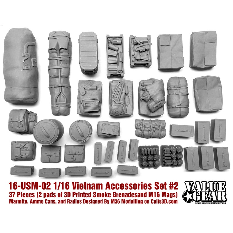 Valuegear 1/16 scale Vietnam War Resin Accessories #2 (Gear Ammo & Bundles)
