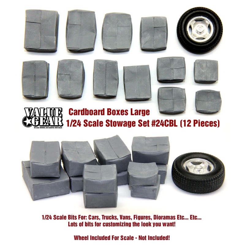 Valuegear 1/24 Scale resin model Cardboard Boxes Large (CBL)