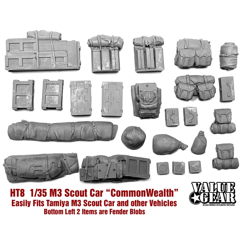 Valuegear 1/35 scale WW2 Commonwealth British (UK) M3 Scout Car Set #8 (Tamiya M3 Scout Car)