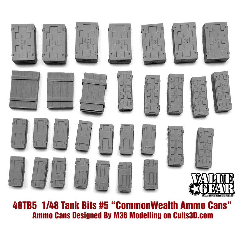Valuegear 1/48 scale Commonwealth (UK) WWII CW- Ammo Cans / crates