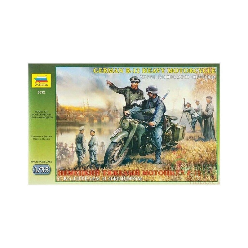 Zvezda 1/35 scale German WWII single Motorcycle R12