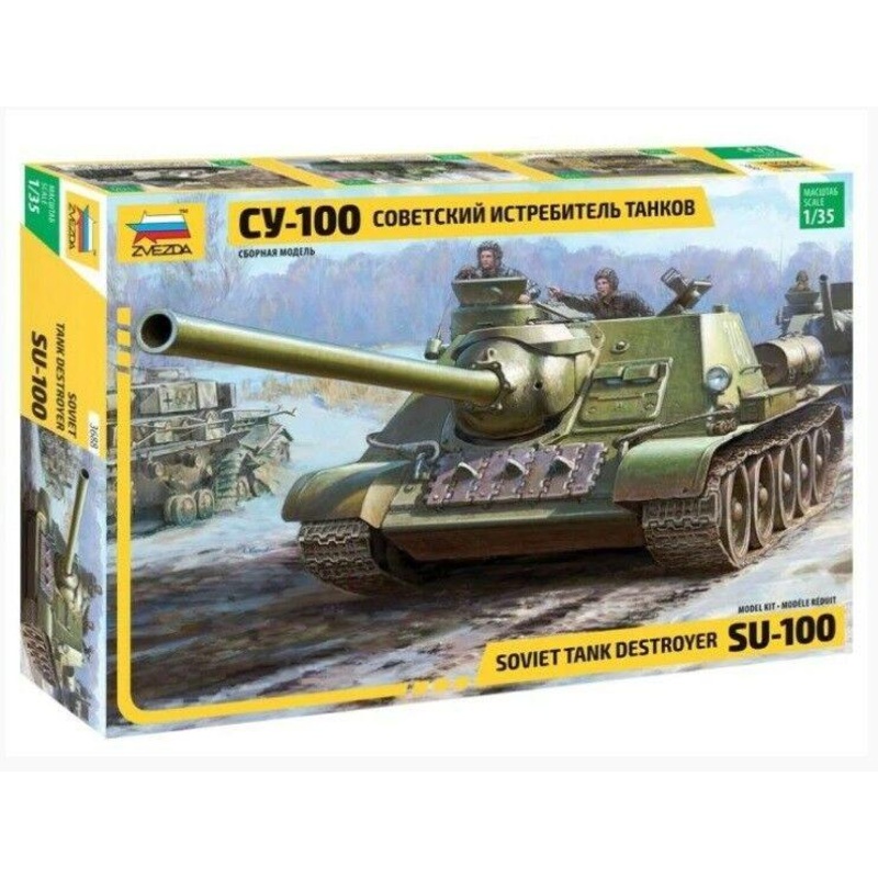 Zvezda 1/35 scale Soviet S.P.Gun SU-100 (new molds)