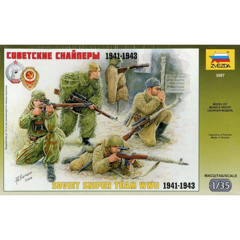 Zvezda 1/35 scale Soviet Sniper Team