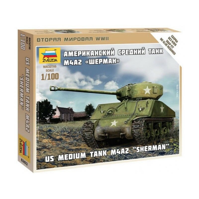 Zvezda 1/100 scale SHERMAN M-4 tank