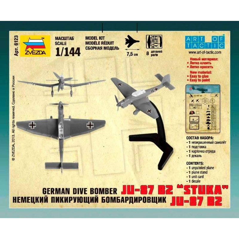 Zvezda 1/144 GERMAN DIVE BOMBER SNAP KIT