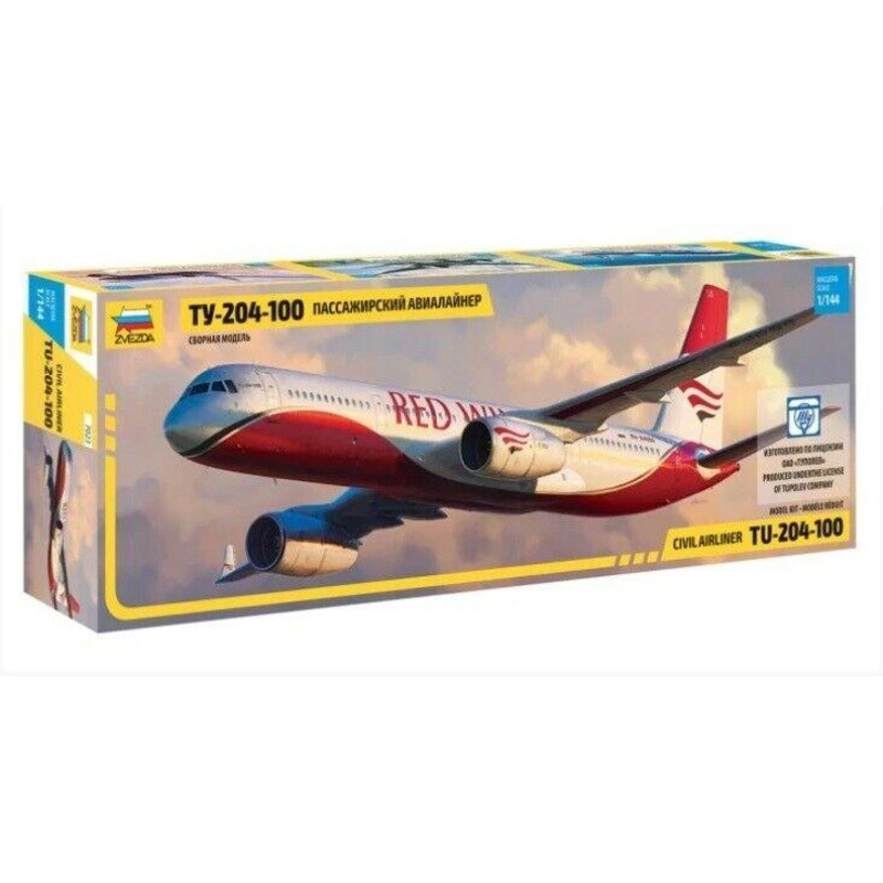 Zvezda 1/144 scale TUPOLEV TU-204-100 airplane model