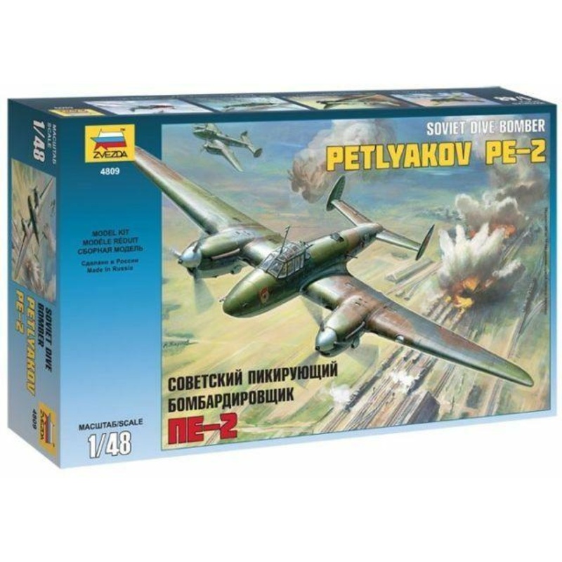 Zvezda 1/48 scale WW2 Soviet Dive Bomber PETLYAKOV PE-2