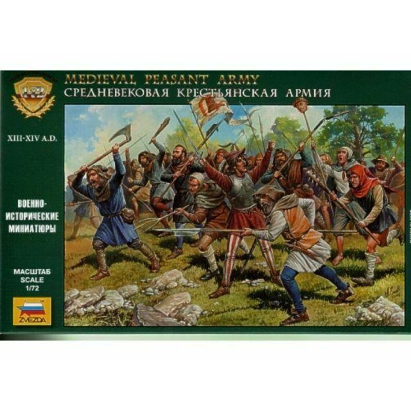 Zvezda 1/72 scale MEDIEVAL PEASANT ARMY