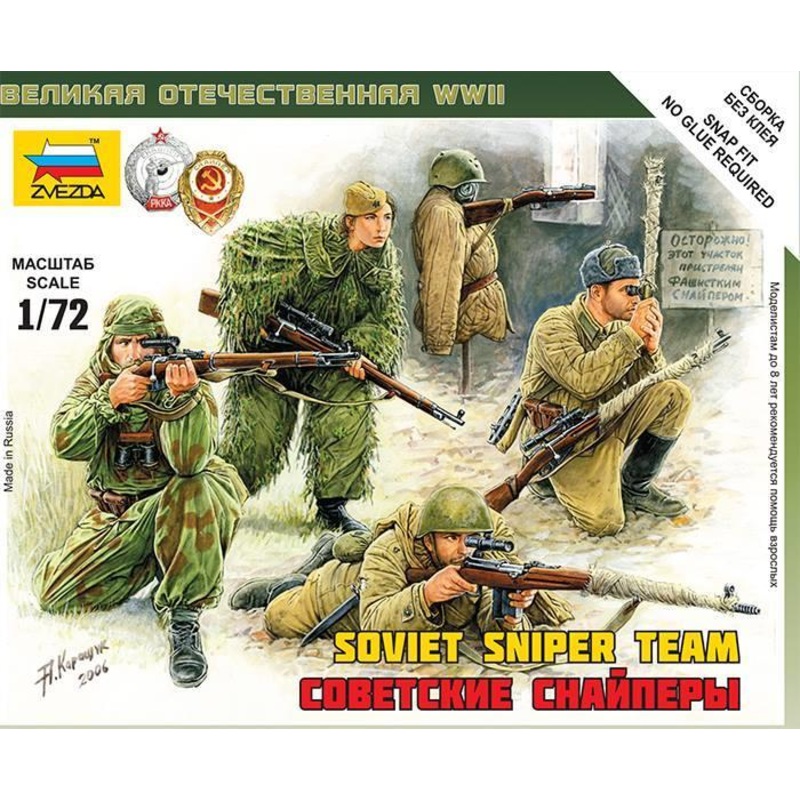 Zvezda 1/72 scale WW2 Russian SOVIET SNIPERS