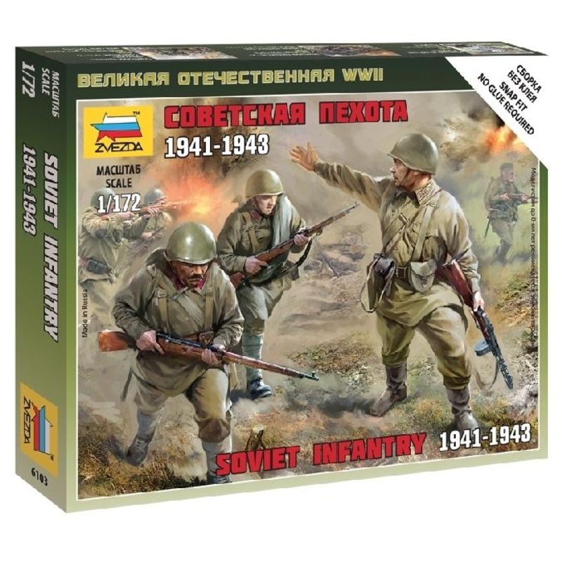 Zvezda 1/72 scale WW2 SOVIET INFANTRY 1941