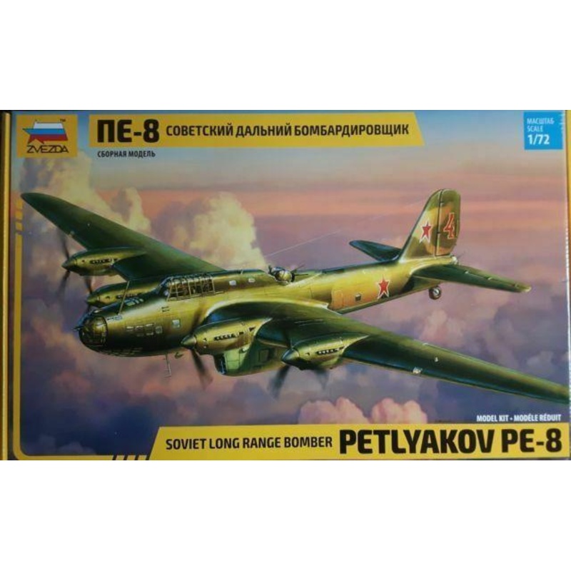 Zvezda 1/72 WW2 Pe-8 Soviet Long range heavy bomber