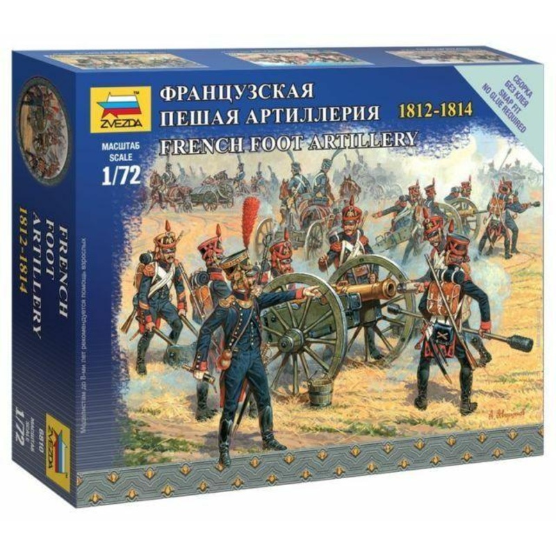 Zvezda 6810 500786810-1:72 French Foot Artillery-Plastic Construction Model Kit-Assembly-for Beginners-Detailed, Unvarnished