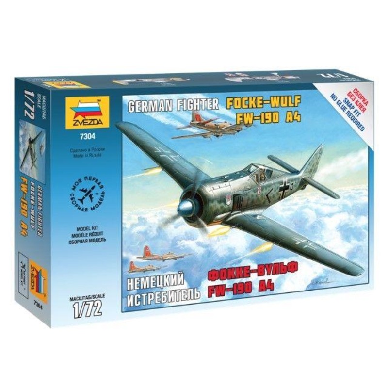 Zvezda1:72 WWII German Fighter Aeroplane Focke Wulf 190A4