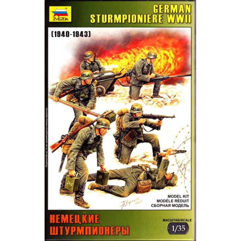 Zvezda 1/35 scale GERMAN STURMPIONIERE WWII