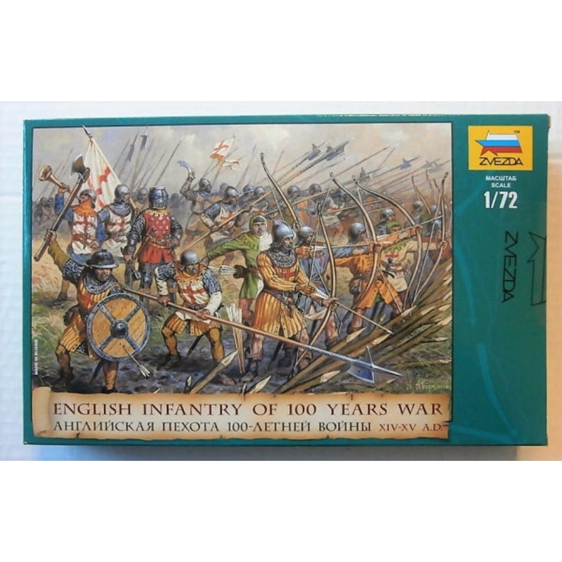 ZVEZDA 1/72 ENGLISH INFANTRY 100 YEARS WAR