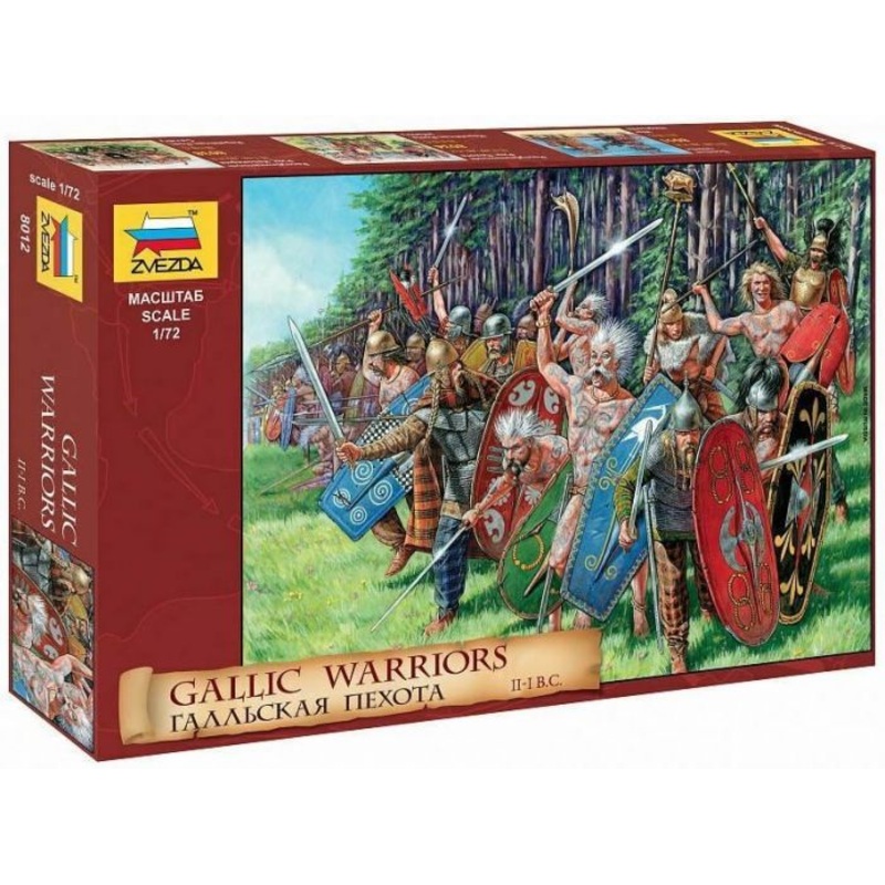 Zvezda 1/72 scale Gallic Warriors. II-I Century B.C. Infantry Roman wars