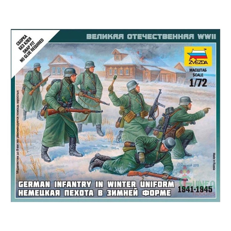 Zvezda 1/72 scale WW2 GERMAN INFANTRY(WINTER UNIFORM