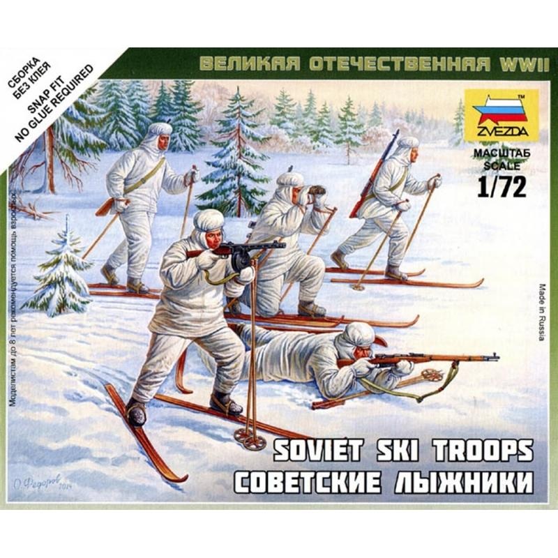 Zvezda 1/72 scale WW2 SOVIET SKIERS