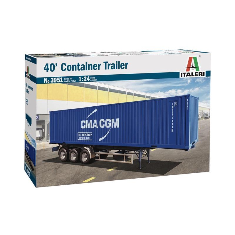 Italeri 1/24 scale  40′ CONTAINER TRAILER lorry truck kit