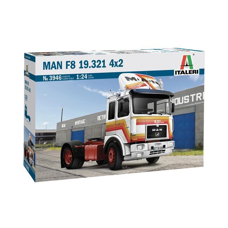 Italeri 1/24 scale MAN F8 19.321 2 AXLE TRACTOR lorry truck kit