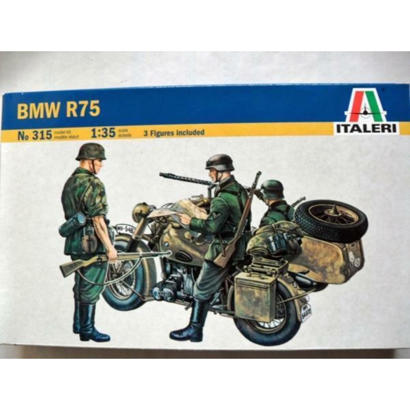 Italeri 1/35 scale WW2 German BMW R75 with Sidecar