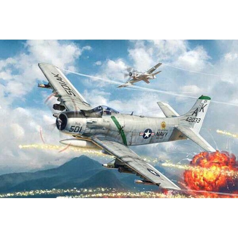 Italeri 1/48 scale USN SKYRAIDER A-1H plane
