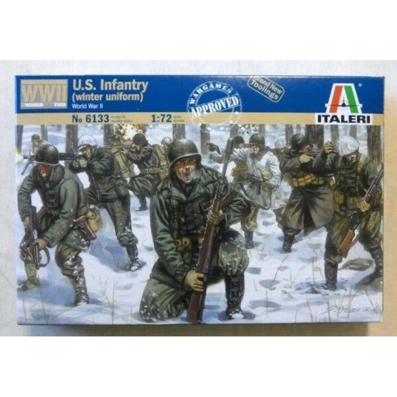 ITALERI 1/72 FIGURES WWII US INFANTRY (WINTER UNIFORM)