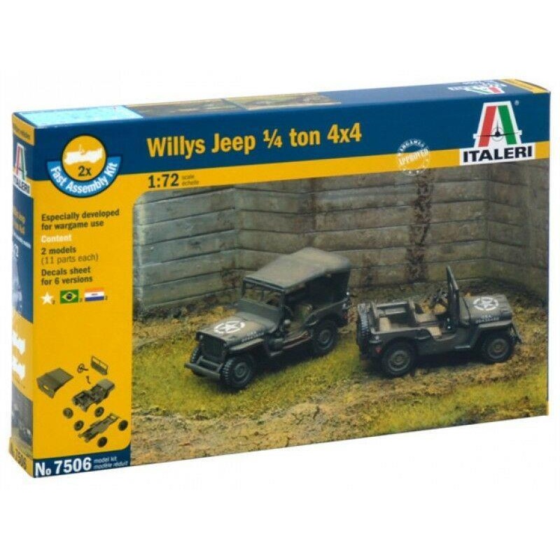 ITALERI 1/72 scale WW2 Allied US American WILLYS JEEP