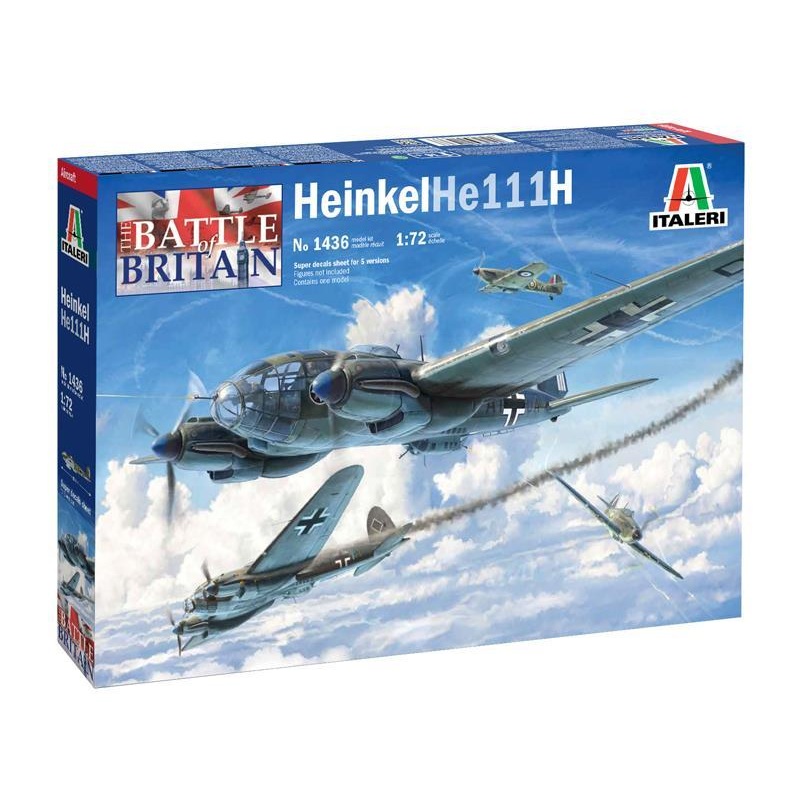 Italeri 1/72 scale WW2 German HEINKEL HE-111H-6 plane model kit