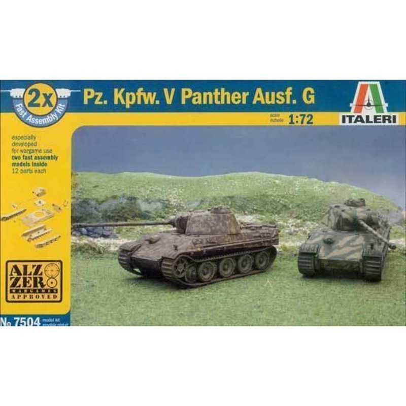 ITALERI 1/72 scale WW2 German PZKPFW.V PANTHER (FAST ASSEMBLY) tank