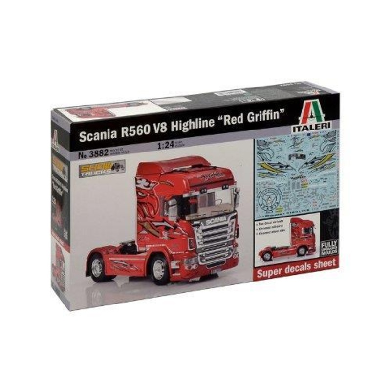 ITALERI TRUCKS – SCANIA R560 V8 HIGHLINE RED GRIFFIN