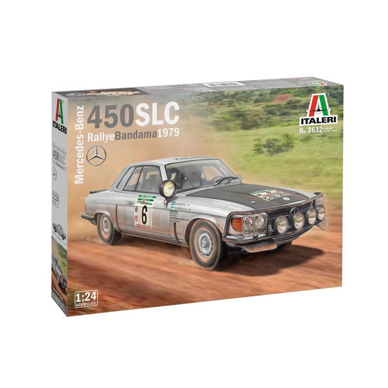 Italeri 1/24 Mercedes-Benz 450SLC Rally Bandama 1979