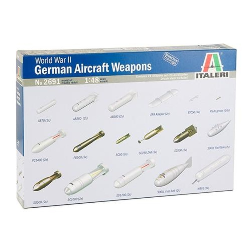 ITALERI 1/48 AIRCRAFT WWII GERMAN AIRCRAFT WEAPONS