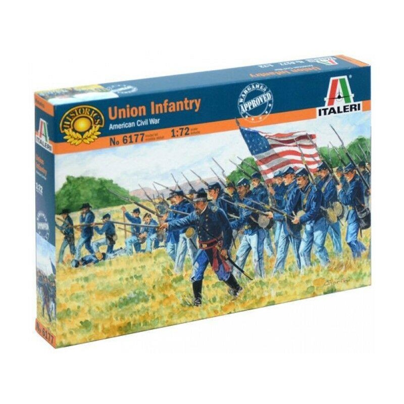 ITALERI 1/72 FIGURES UNION INFANTRY(AMER CIVIL WAR)