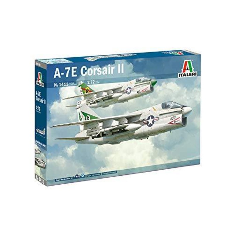 Italeri 1411 A-7E Corsair II Model Kit Plane Plastic Scale 1:72