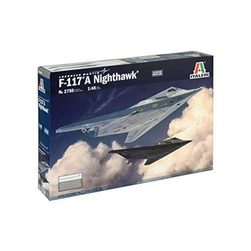 Italeri 2750S 1:48 F-117A Nighthawk, Building, Stand Model Making, Crafts, Hobby, Gluing, Plastic kit, Unvarnished