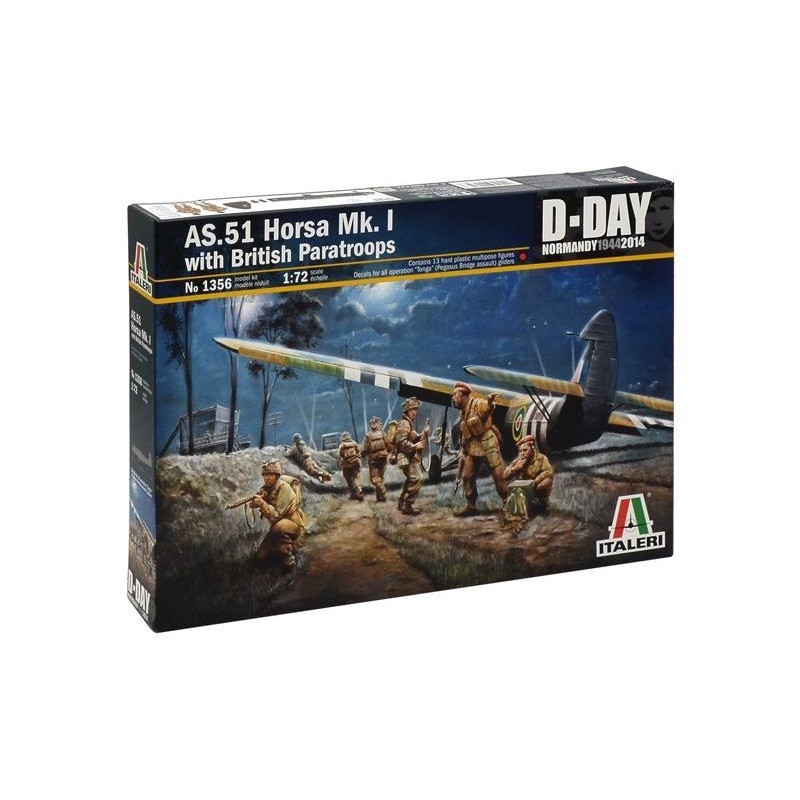 Italeri 510001356 – 1:72 AS.51 Horsa Mk.I/II and British Parachute