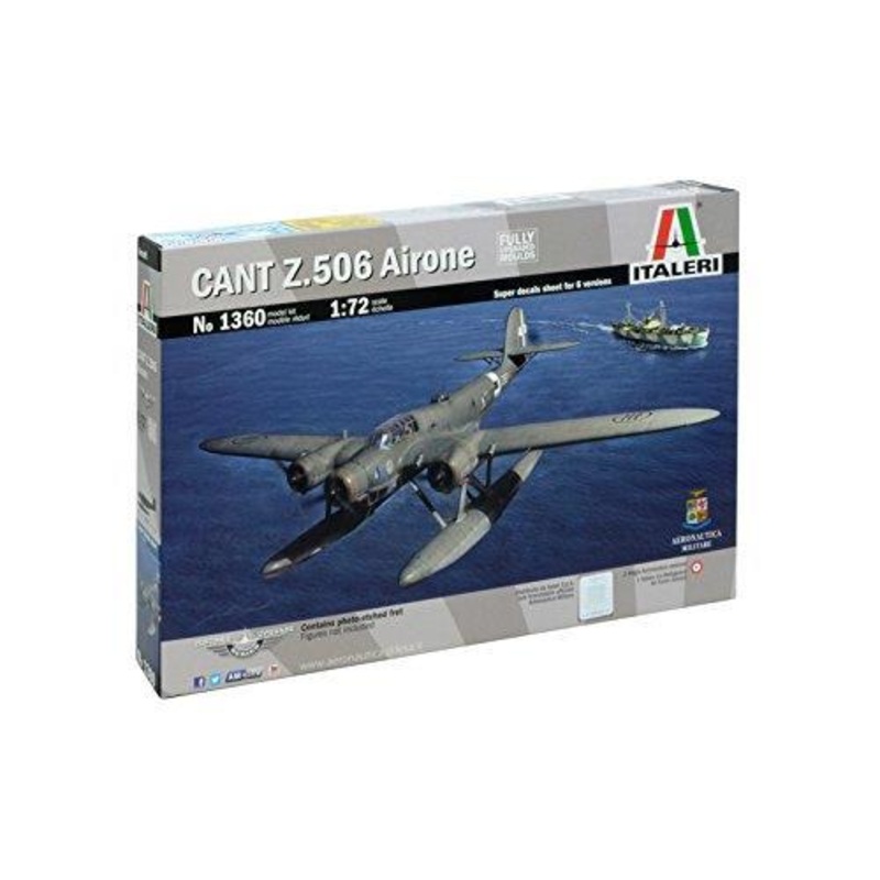 Italeri 510001360 1:72 CANT.Z 506 Airone Historic Upgrade, aircraft