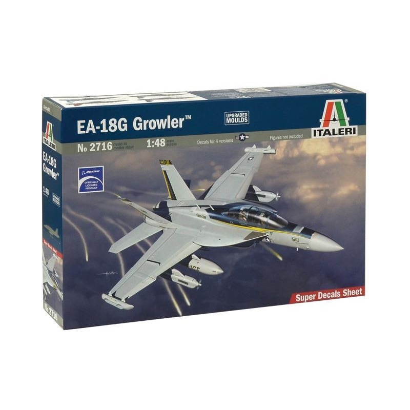 Italeri 510002716 – 1:48 EA-18 G Growler, Aeroplane.