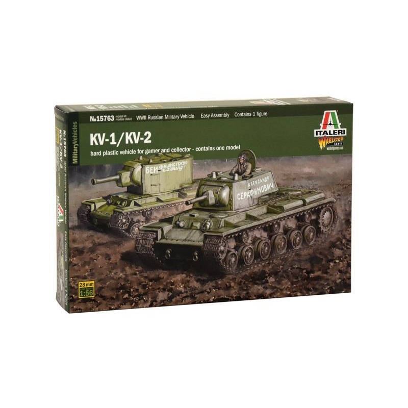 ITALERI MILITARY 1/56 Scale (28mm)  KV1/KV2 (TANK DRIVER INCLUDED)