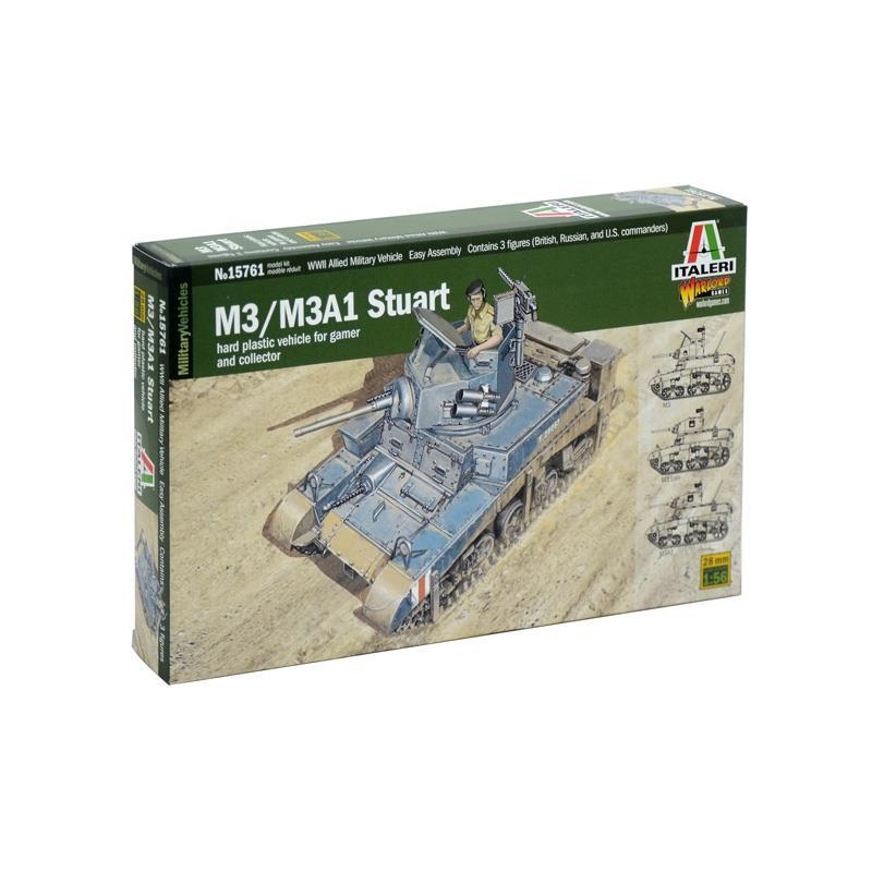 ITALERI MILITARY 1/56 Scale (28mm) M3 STUART LIGHT TANK