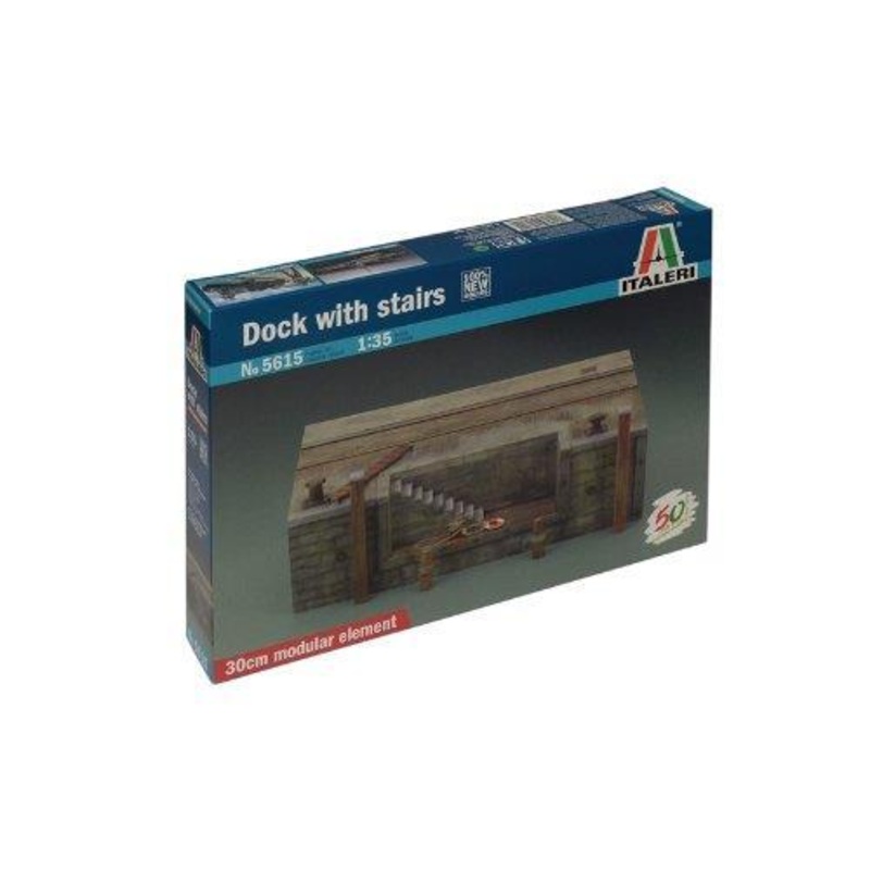Italeri Models Dock with Stairs Kit (1/35 Scale)