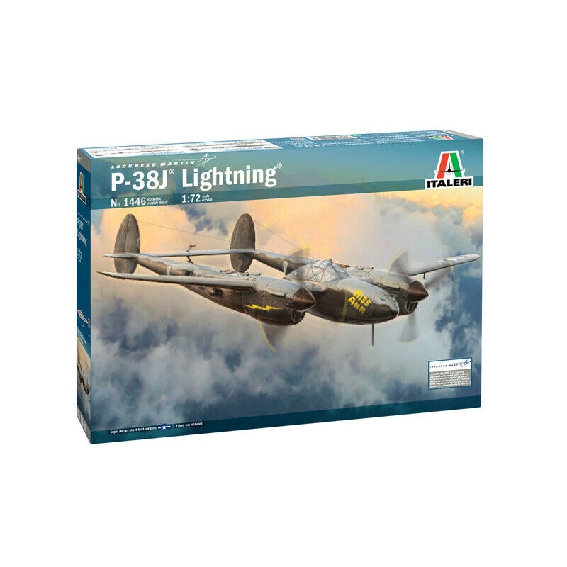 Italeri P-38J LIGHTNING 1/72 Scale aircraft model kit