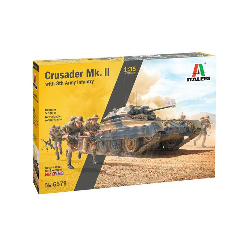 Italeri 1/35 CRUSADER MK II WITH 8TH ARMY INFANTRY