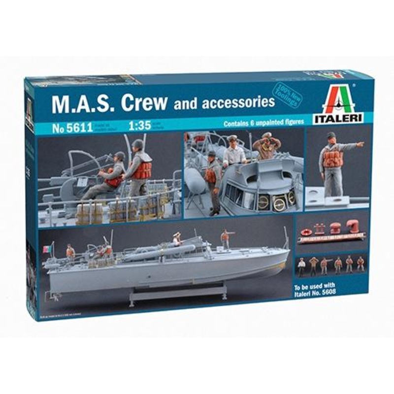 ITALERI 1/35 MILITARY M.A.S CREW & ACCESSORIES DISC